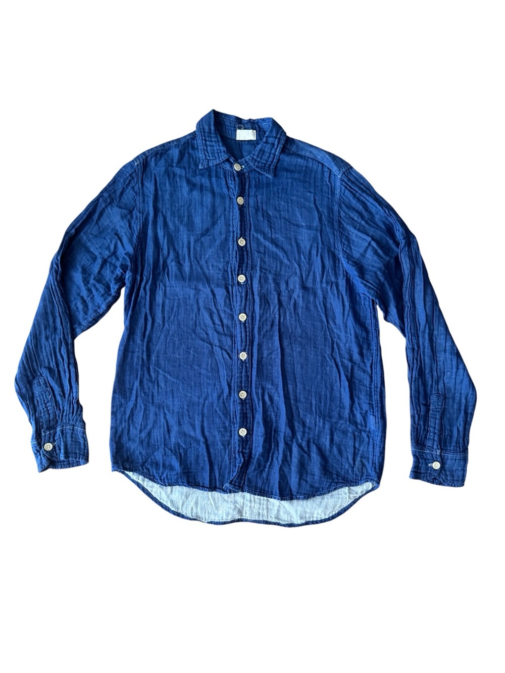 CP Shades Shirt Cotton Gauzey Lightweight Soft Small Oversized Blue Button Down